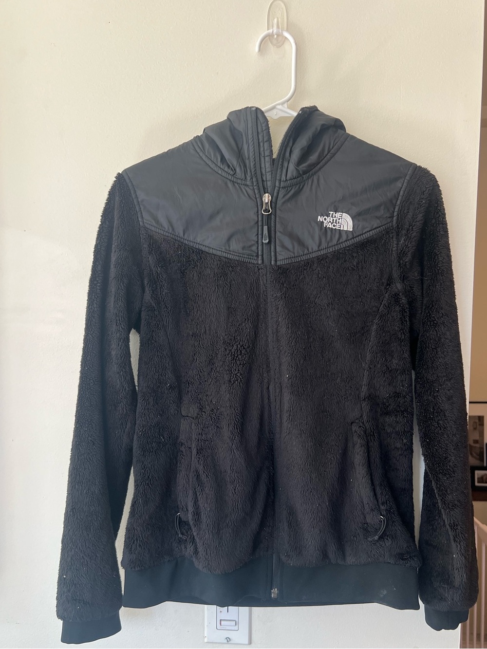 The North Face Black Sherpa Fleece Hooded Jacket Women’s S